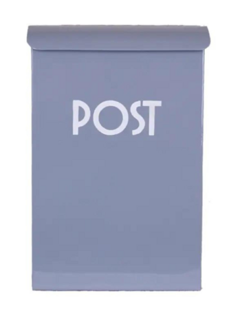 Strömshaga klassieke handgemaakte brievenbus blauw