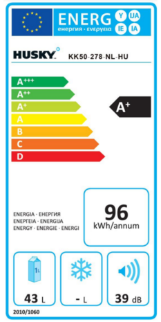 Energielabel A+ KK50-278-NL-HU