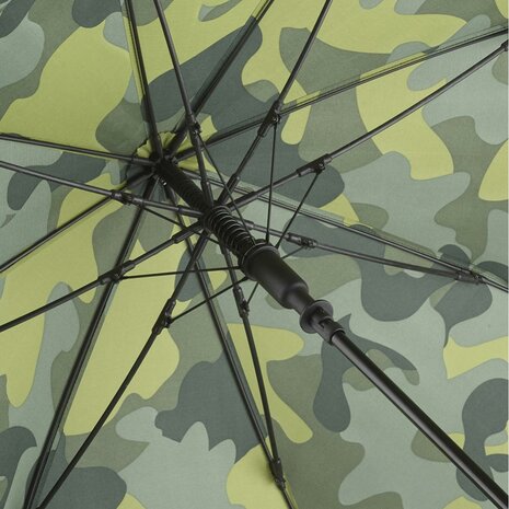 Fare Camouflage 1118 windproof stokparaplu groen frame