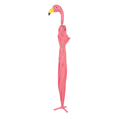 Esschert Design paraplu flamingo TP194 voorkant ingeklapt roze 1