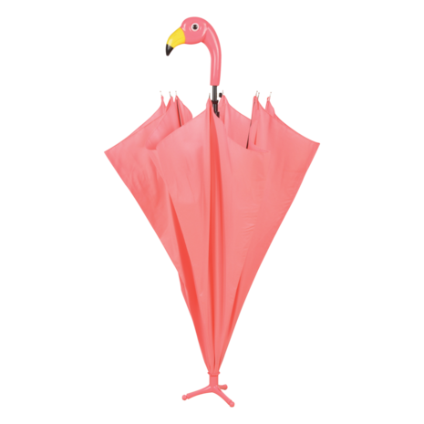 Esschert Design paraplu flamingo TP194 voorkant ingeklapt roze