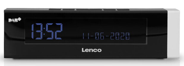 Lenco CR-630BK stereo DAB+/FM wekkerradio zwart voorzijde