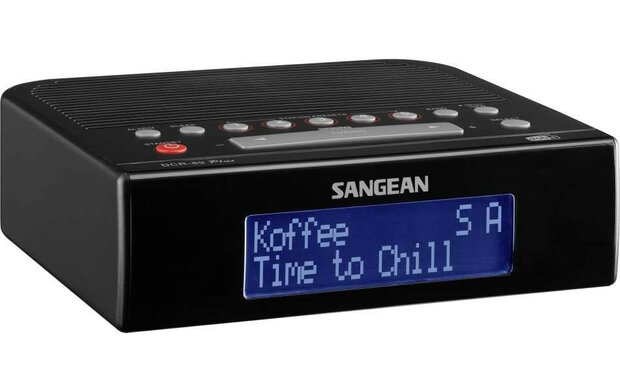 Sangean DCR-89+ DAB+/FM wekkerradio zwart voorzijde links