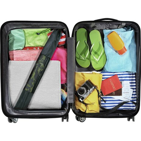 Fare Travelmate 6139 strandparasol en paraplu in één - camouflage donkergroen in reiskoffer