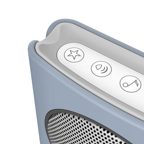 Extel diBi flash soft grey draadloze deurbel 081740 bovenkant ontvanger knopjes