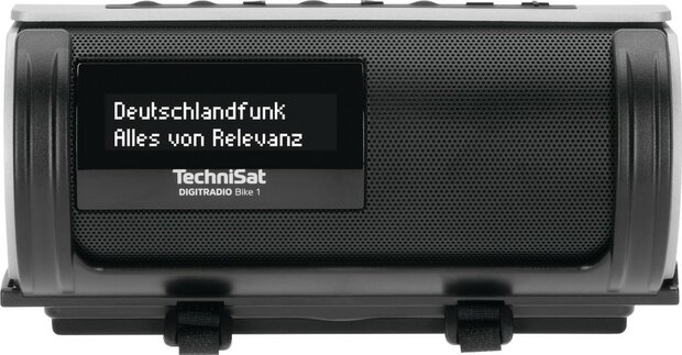 Technisat DIGITRADIO BIKE 1 DAB+/FM fietsradio voor op stuur zwart/zilver voorkant