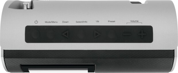 Technisat DIGITRADIO BIKE 1 DAB+/FM fietsradio voor op stuur zwart/zilver knoppen