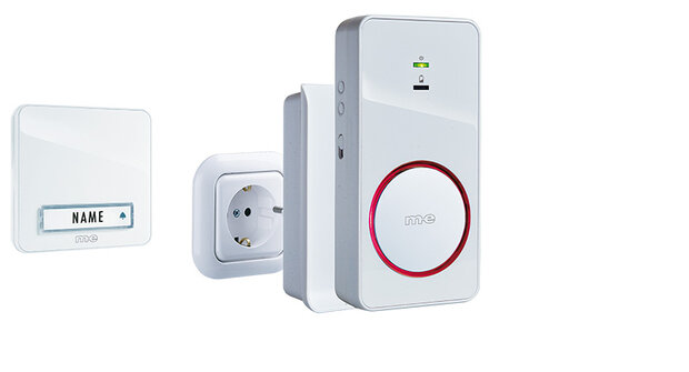 M-E BELL-281 draadloze deurbel met oplaadstation voor ontvanger 41152 ontvanger inductie