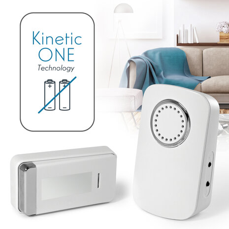 Avidsen 102438 draadloze en kinetische deurbel zonder batterijen