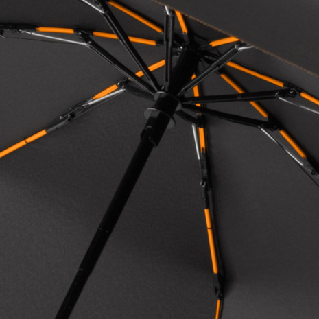 Fare Mini Style 5484 zakparaplu zwart oranje frame en baleinen