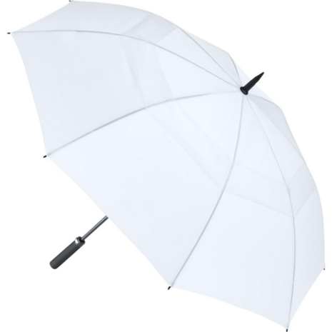 Fare Fibermatic XXL windproof golfparaplu wit 133 centimeter voorkant