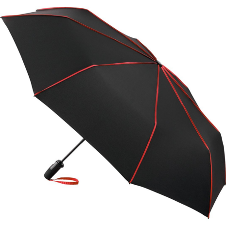 Fare Seam 5639 extra grote zakparaplu zwart rood voorkant