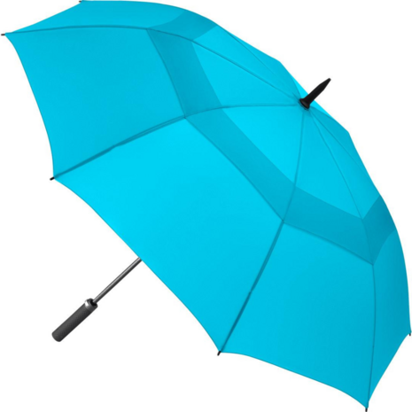 Fare Fibermatic 2339 XXL windproof golfparaplu cyaan 133 centimeter voorkant