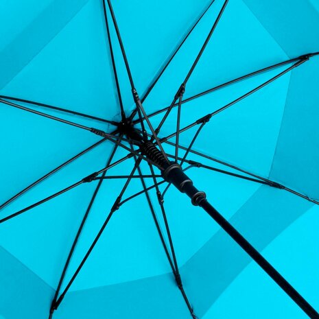 Fare Fibermatic 2339 XXL windproof golfparaplu cyaan 133 centimeter binnenkant