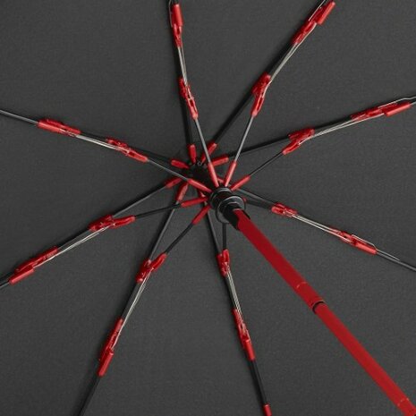 Fare Colorline 5644 extra grote zakparaplu zwart rood frame