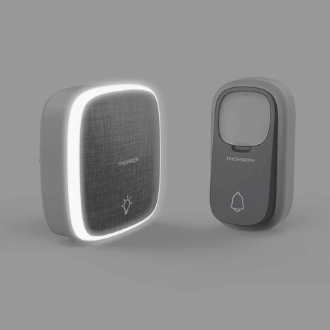 Thomson 513134 draadloze deurbel met kinetische knop en 2 batterij ontvangers flitslicht