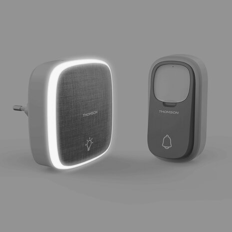 Thomson 513133 draadloze deurbel met kinetische knop en 4 plug-in ontvangers