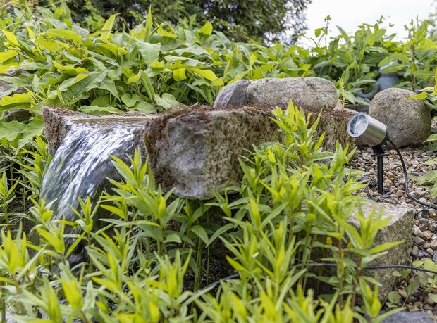 Chilitec RVS tuinspot met grondpen IP65 230V zonder lichtbron met 1,5m kabel