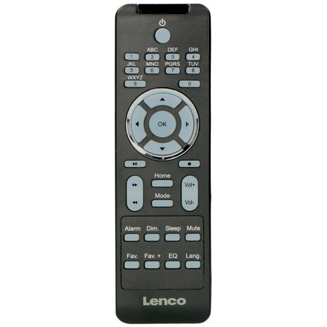 Lenco DIR-170WA internet/DAB+/FM smart radio walnoot zilver afstandsbediening