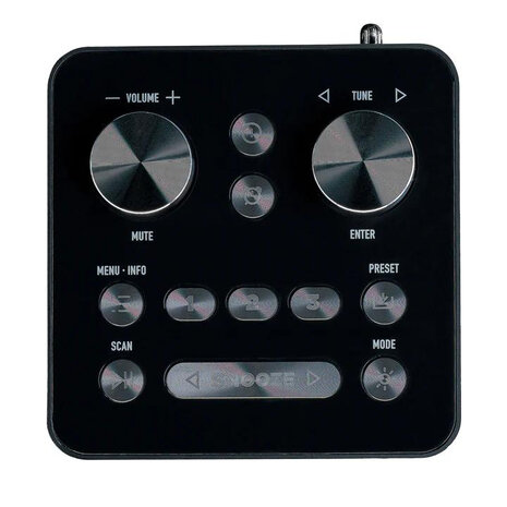 Lenco PDR-60WD draagbare DAB+/FM radio knoppen