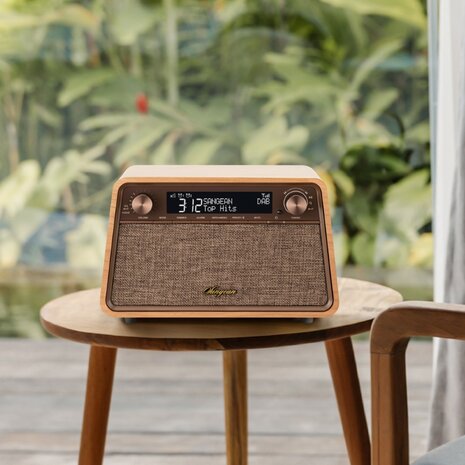 Sangean WR-201D DAB+/FM natural cherry houten kast premium radio