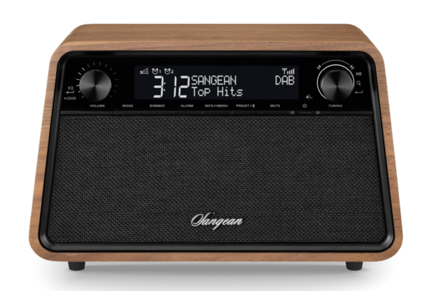 Sangean WR-201D DAB+/FM vintage walnoot houten kast premium radio