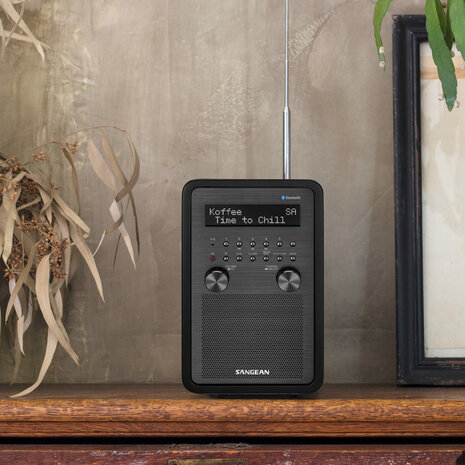 Sangean DDR-60BT DAB+/FM-RDS digitale stereo radio zwart met bluetooth