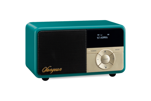 Sangean DDR-7X Green DAB+/FM-RDS oplaadbare mini radio groen met bluetooth en aux voorzijde links