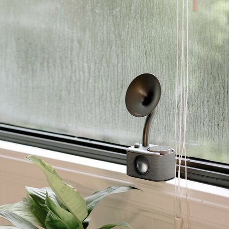 Sangean CP-100D Gramophone FM/DAB+ retro radio Fabric Grey-Black&nbsp;met bluetooth en aux