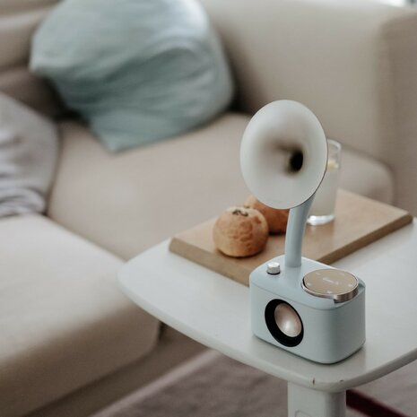 Sangean CP-100D Gramophone FM/DAB+ retro radio Minty-Gold&nbsp;met bluetooth en aux