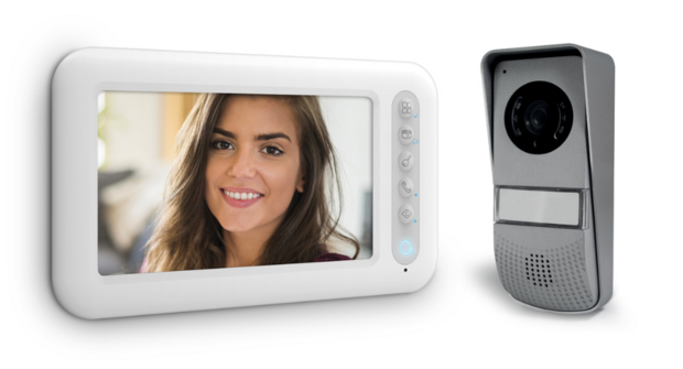 Avidsen 112266 bedrade intercom met camera buitenpost en binnenscherm