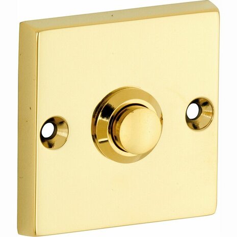 Artitec 95493 beldrukker vierkant messing pvd goud