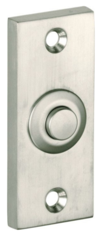 Artitec 95463 beldrukker rechthoekig mat nikkel pvd zilver