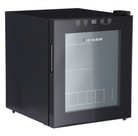 Severin WKS-8907 kleine vrijstaande wijnkoelkast zwart 46 liter (15 flessen)