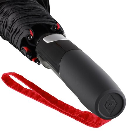 Fare Seam 4399 luxe windproof golfparaplu 115 cm zwart rood