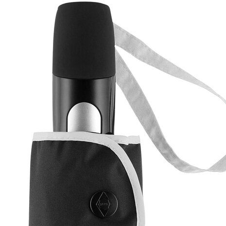 Fare Seam 5639 extra grote zakparaplu zwart grijs