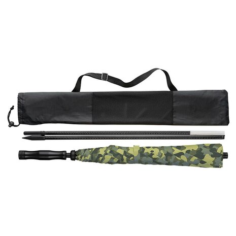 Fare Travelmate 6139 strandparasol en paraplu in &eacute;&eacute;n - camouflage donkergroen in draagbare beschermhoes