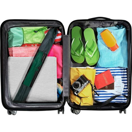 Fare Travelmate 6139 strandparasol en paraplu in &eacute;&eacute;n - groen in koffer