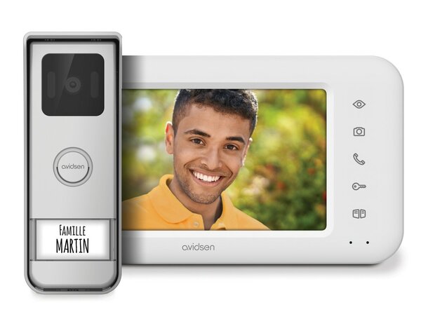 Avidsen 112296 Elia Solar Wave draadloze intercom met camera met scherm op zonne-energie