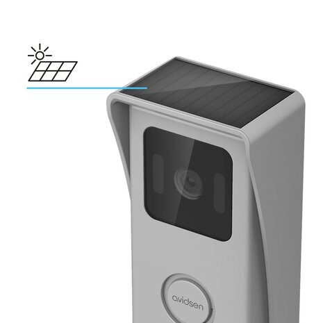 Avidsen 112296 Elia Solar Wave draadloze intercom met camera met scherm op zonne-energie