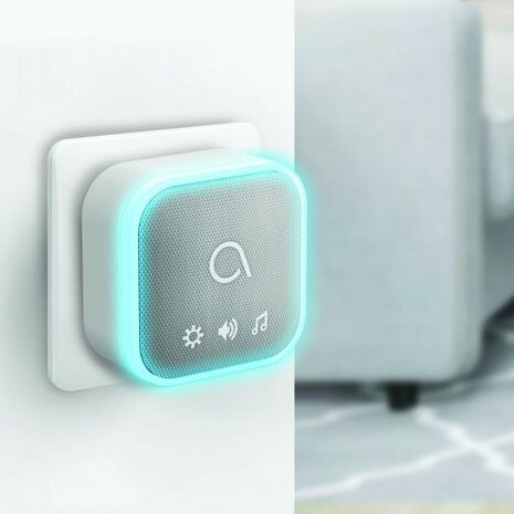 Avidsen 102512 Sona-T Plug-In draadloze deurbel met flitslicht op netstroom