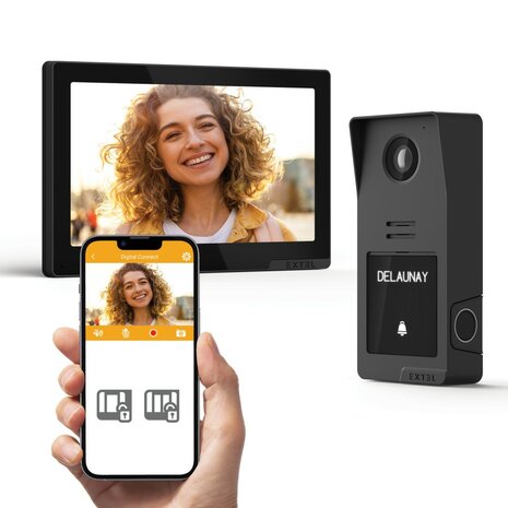 Extel 720335 Digital Connect bedrade video intercom met vingerafdruklezer