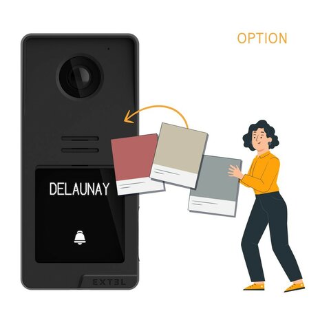 Extel 720335 Digital Connect bedrade video intercom met vingerafdruklezer