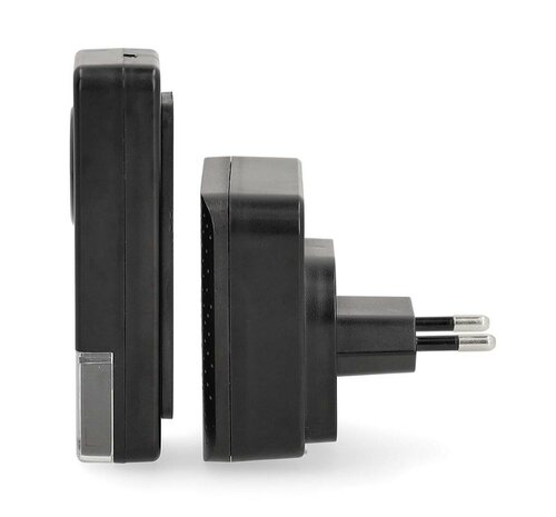 Nedis DOORB310BK3 draadloze deurbel 150 meter met drie plug-in ontvangers zwart