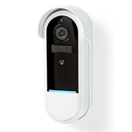 Nedis SmartLife WIFICDP30WT Wi-Fi videodeurbel wit voorkant rechts