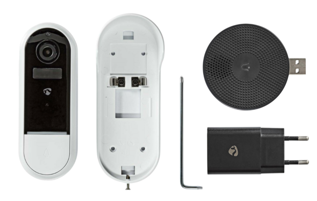 Nedis SmartLife WIFICDP30WT Wi-Fi videodeurbel wit onderdelen