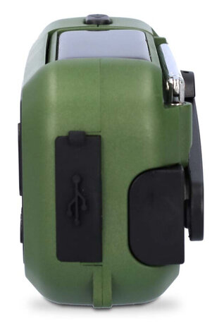 Nedis RDDBCR2000GN DAB+/FM draagbare noodradio met zonnepaneel groen rechterzijde