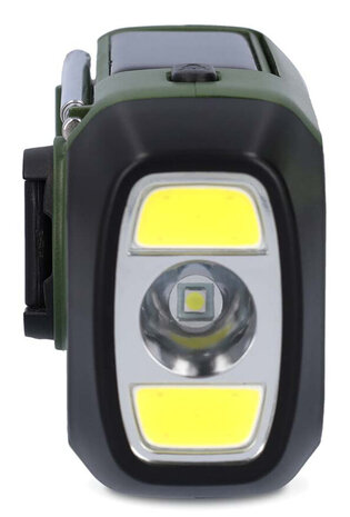 Nedis RDDBCR2000GN DAB+/FM draagbare noodradio met zonnepaneel groen zaklamp