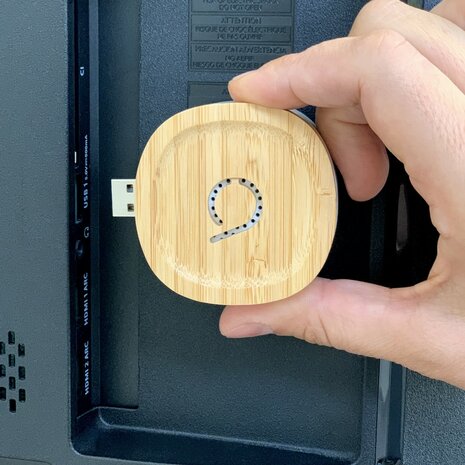 Avidsen 102502 draadloze en kinetische deurbel bamboe met usb-ontvanger