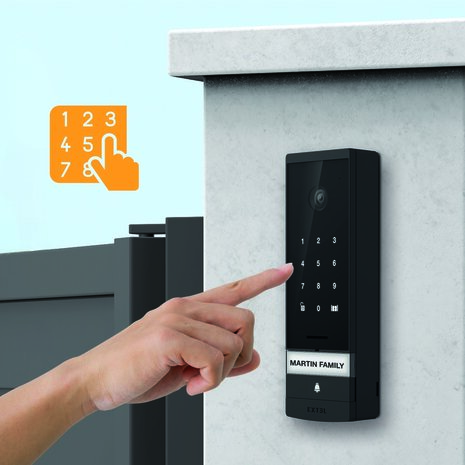 Extel 720330 Open 3K bedrade video intercom met toetsenbord en 7 inch scherm toetsenbord